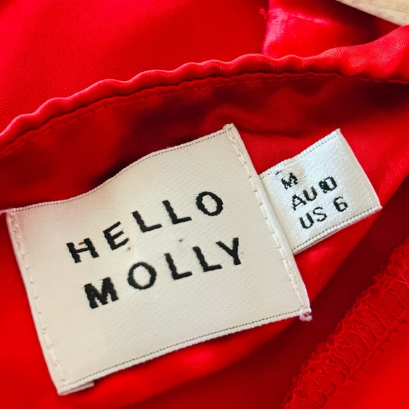 Hello Molly Free Somebody Red Satin Mini Dress - Picture 7 of 8
